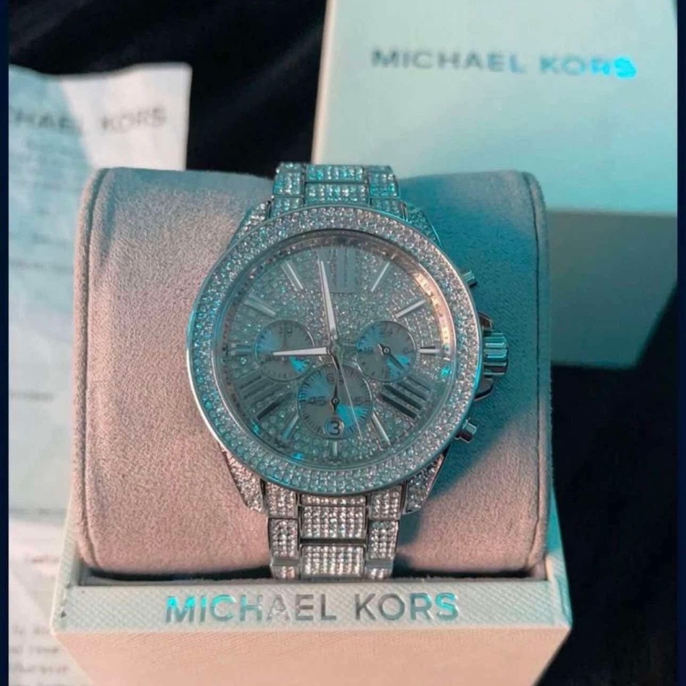 Michael Kors Dazzling Silver Chronograph Watch
